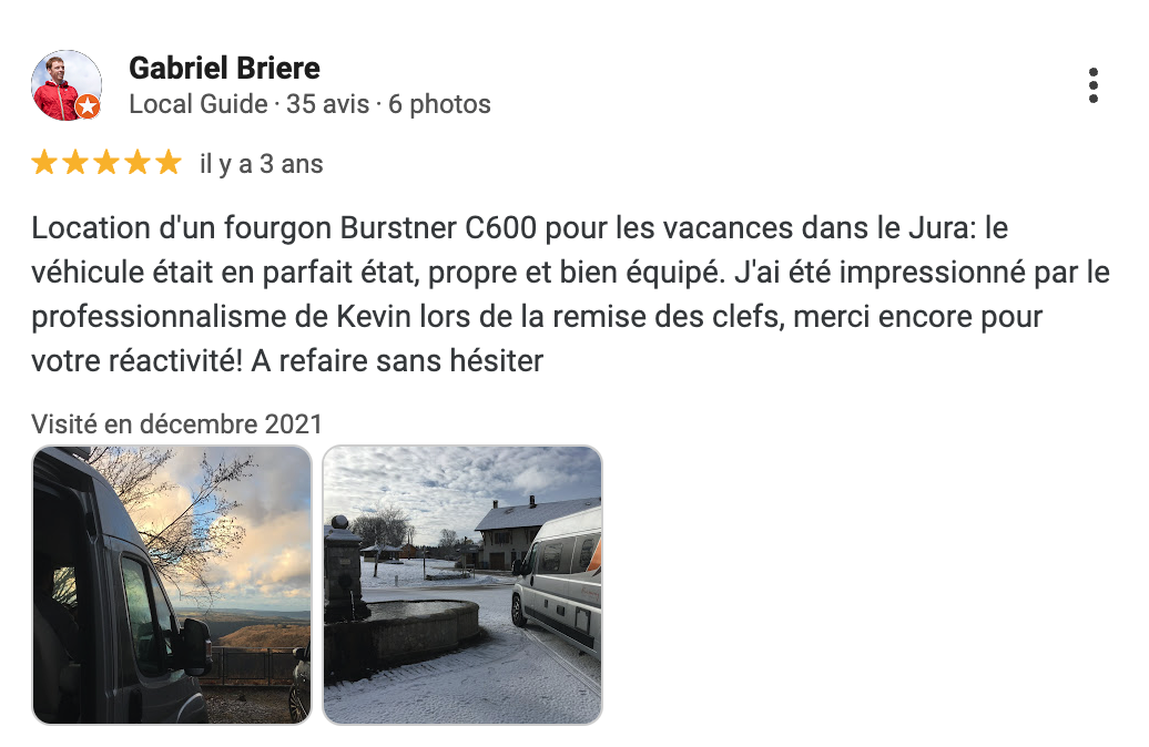 Avis location fourgon pour aller dans le Jura